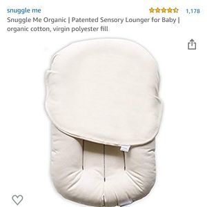 Organic snuggle me co sleeper baby pillow
